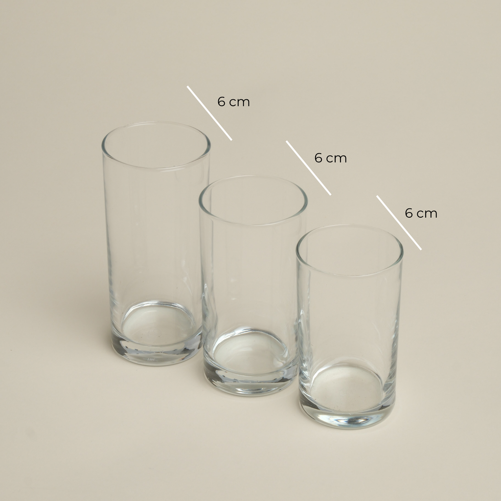 Candless 3er-Set Kerzengläse