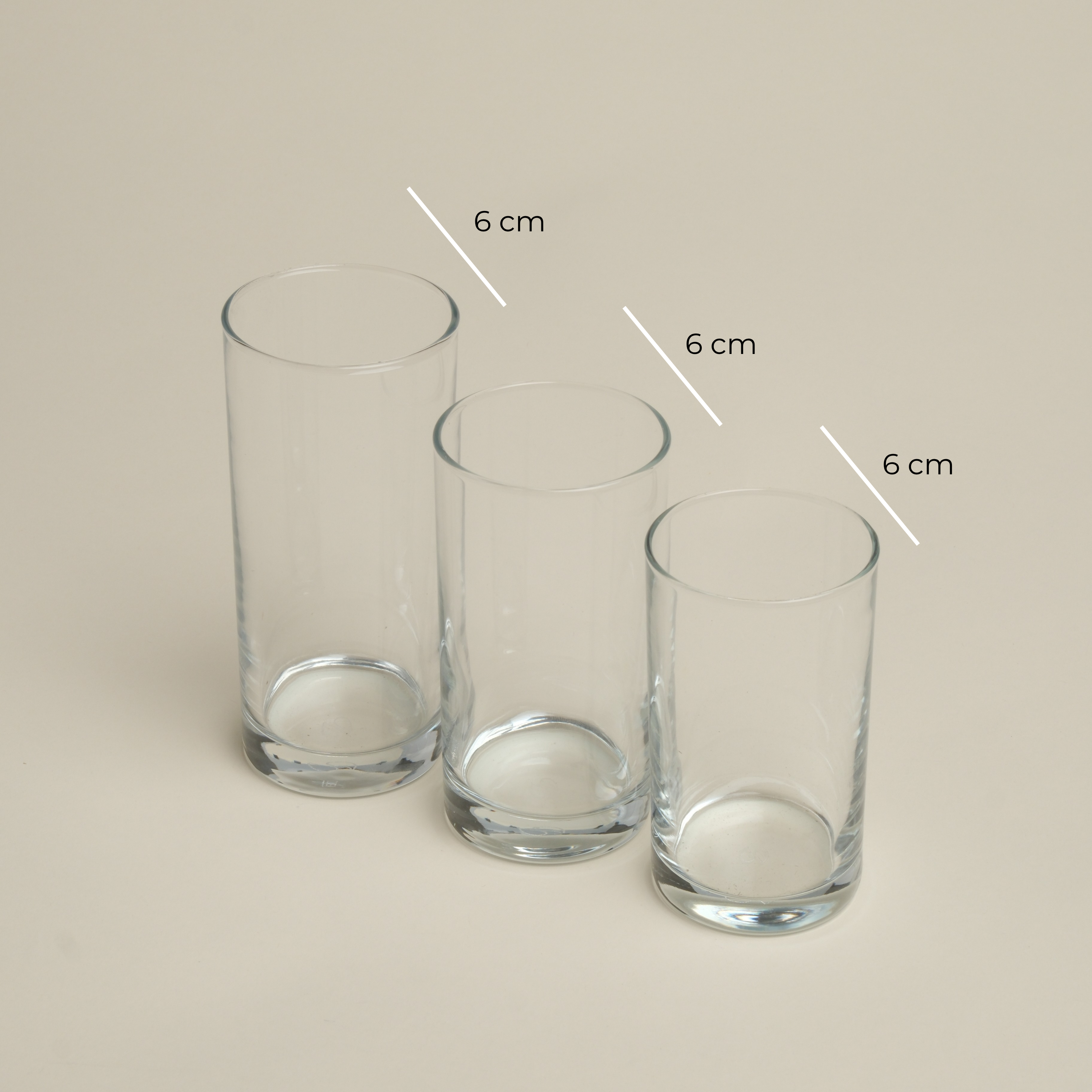 Candless 3er-Set Kerzengläse