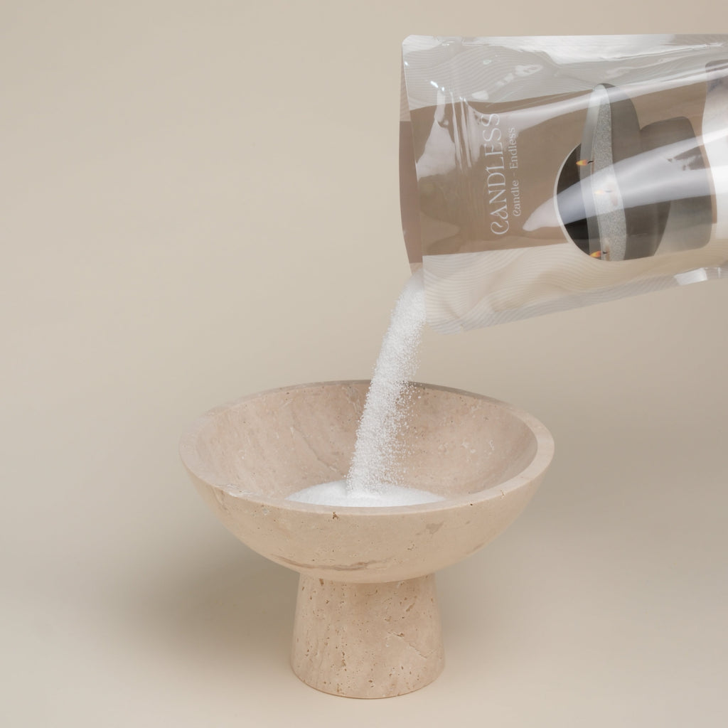 Naturstein-Schale mit Fuß